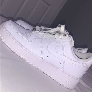 Woman’s 8 white Nike Air Force 1’s, like new only worn once.
